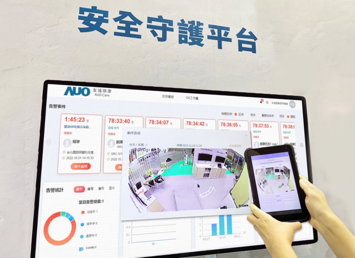 开云电竞颐康整合软硬件包含跌倒侦测、智能床垫和紧急呼叫管理等，透过安全守护平台进行IoT设备统一监控与管理，提供长照场域落实安全守护方案